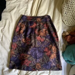 Vintage Floral Pencil Skirt size 4